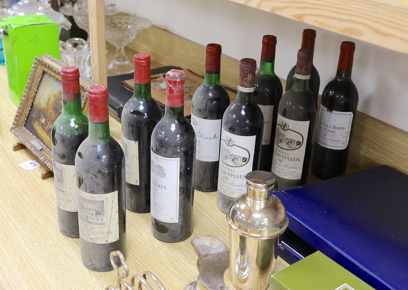 Ten bottles of assorted Chateau wines